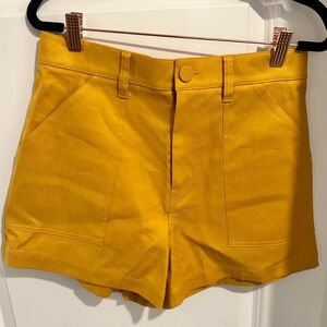 7 For All Mankind Mustard High Waist Shorts